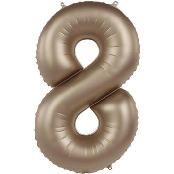 8 Jaar Cijfer Ballon Goud 86cm, Hobby en Vrije tijd, Feestartikelen, Verzenden, Nieuw