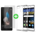 Huawei P8 Lite Transparant TPU Hoesje + Screen Protector, Telecommunicatie, Verzenden, Nieuw