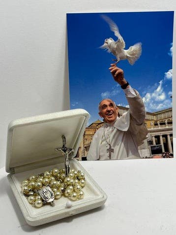 Paus Franciscus - Rozenkrans van de privé-audiëntie -, Antiek en Kunst