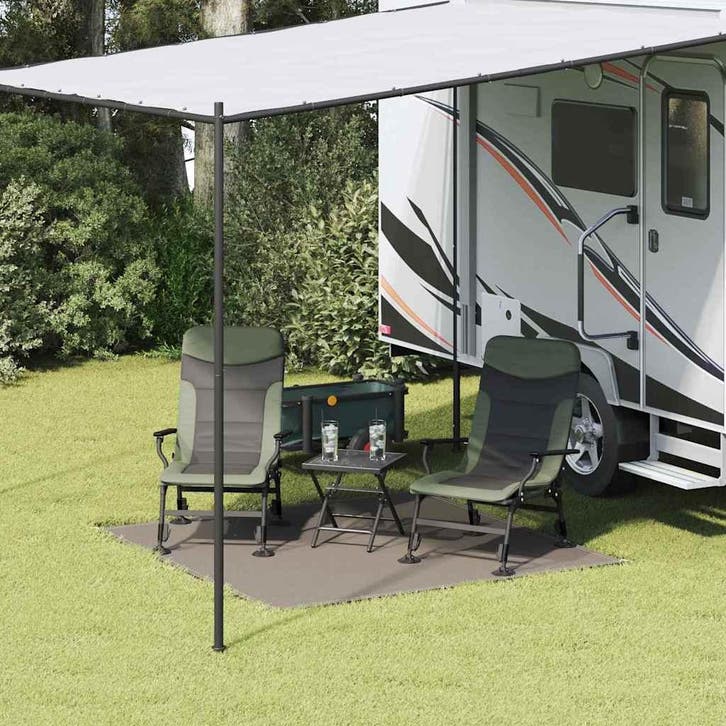 vidaXL Tenttapijt Lichtgrijs 200 x 200 cm Polyetheen, Caravanes & Camping, Accessoires de tente, Envoi