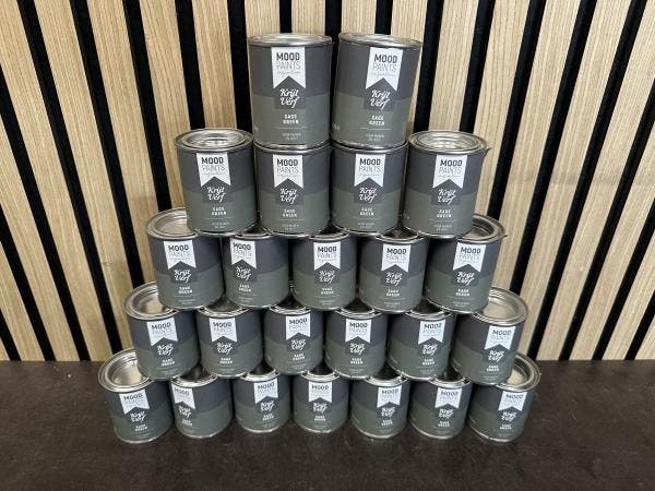 Veiling - 24x Moodpaints Krijtverf Sage Green  100ML, Doe-het-zelf en Bouw, Verf, Beits en Lak