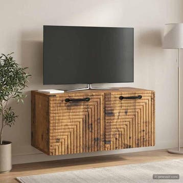 vidaXL Wandmontage TV-kast Oud hout 59,5 x 31 x 30 cm, Verzenden