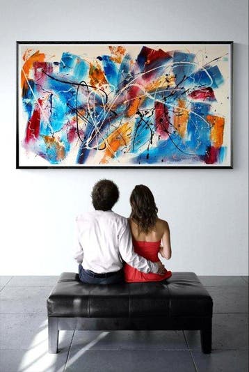 Luc Mora - Blue Spring - XXL, Antiek en Kunst