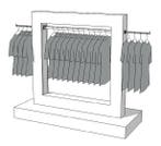 *TIP*  Glossy middenunit kledingrek R-PR-017, Ophalen of Verzenden