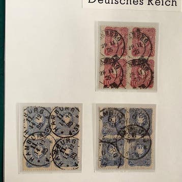 Empire allemand 1880/1889 - Pfenning et Adelaar, Gestempeld