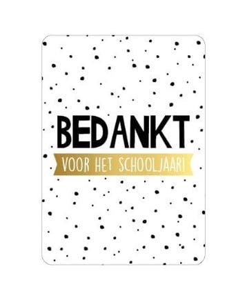 Wenskaart  Bedankt voor het schooljaar (A6 wenskaarten), Ophalen of Verzenden, Nieuw