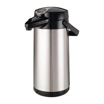 Thermoskan | RVS/Zwart | 2.2L | Dubbelwandig | Pomp |, Verzenden