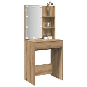 vidaXL Kaptafel met LED-verlichting 60x40x140 cm artisanaal, Verzenden, Nieuw