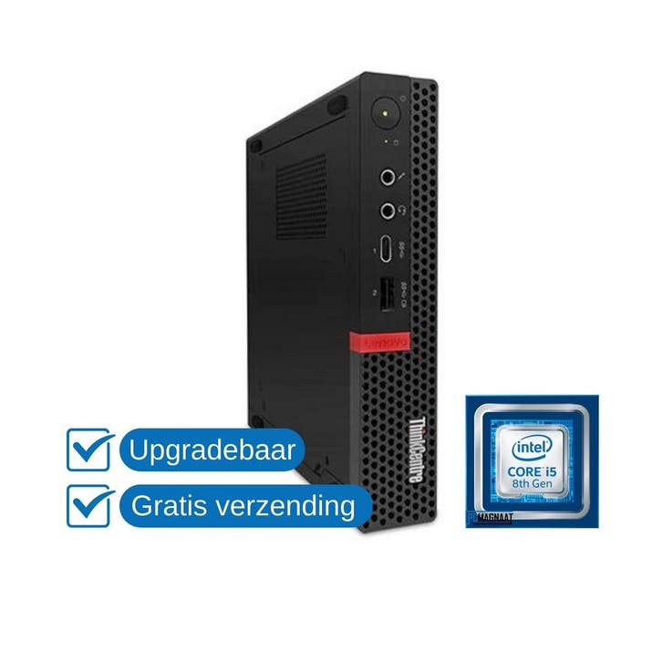 Lenovo Tiny M720q i5-8400T | 8GB RAM | 256GB NVMe SSD, Informatique & Logiciels, Ordinateurs de bureau, Enlèvement ou Envoi