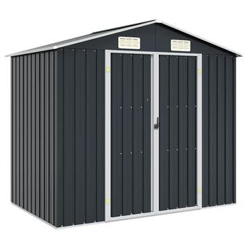 vidaXL Tuinschuur 205x129x183 cm gegalvaniseerd staal, Verzenden