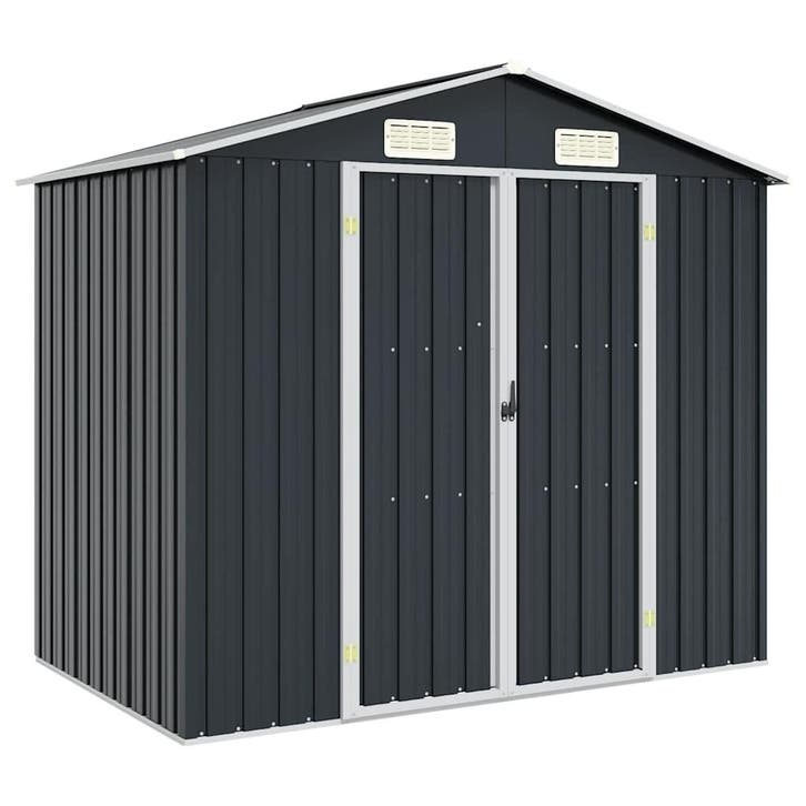 vidaXL Tuinschuur 205x129x183 cm gegalvaniseerd staal, Jardin & Terrasse, Abris de jardin, Envoi