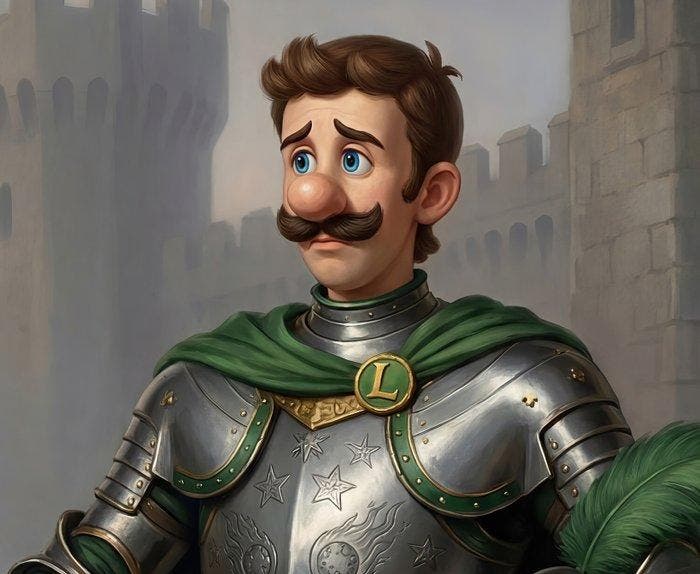 Kleury.art - [XL MATTE PAPER] Sir Luigi of the Mansion by, Games en Spelcomputers, Spelcomputers | Overige Accessoires