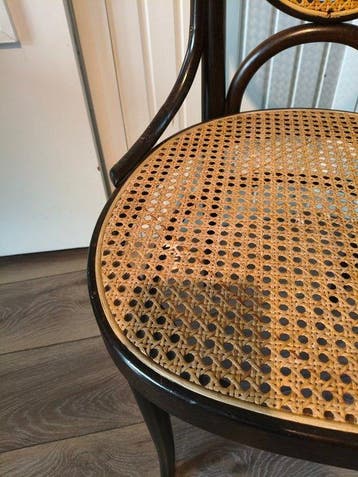 Stoel - Hout - Set van twee lange rugleunige stoelen in