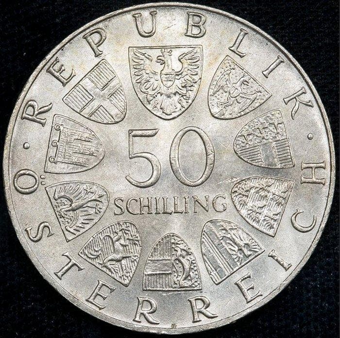 Oostenrijk. 50 Schilling 1974 / Salzburg Cathedral, Timbres & Monnaies, Monnaies | Europe | Monnaies non-euro