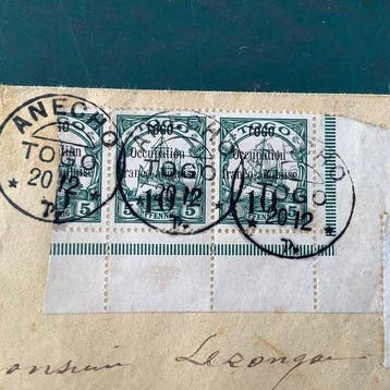 Duitse Koloniën - Togo 1914 - Franse Bezetting : 10 cent op, Gestempeld