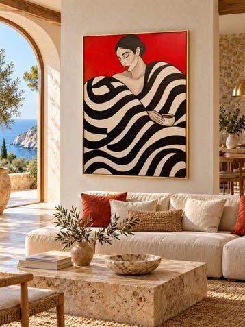Lucía Lauren - XL - Sinfonía Op-Art en Rojo