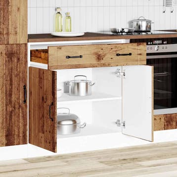 vidaXL Onderkast Lucca bewerkt hout oud houtkleurig, Verzenden