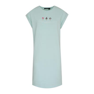 Marc Aurel • lichtgroene sweat jurk • 36, Kleding | Dames, Marc Aurel, Verzenden, Nieuw, Maat 36 (S)