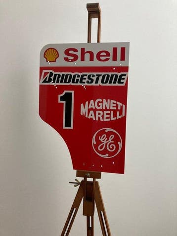 Michael Schumacher - 2001 - Replica achtervleugel-eindplaat, Nieuw