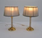 Tafellamp (2) - Messing, Glas, Antiquités & Art