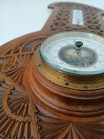Sinderam & Co Amsterdam - Barometer - Hout - Antiek snijwerk