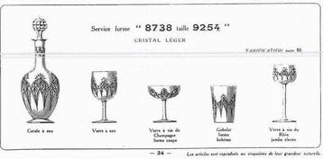 Baccarat - Carafe - Service forme 8738 taille 9254 - Cristal