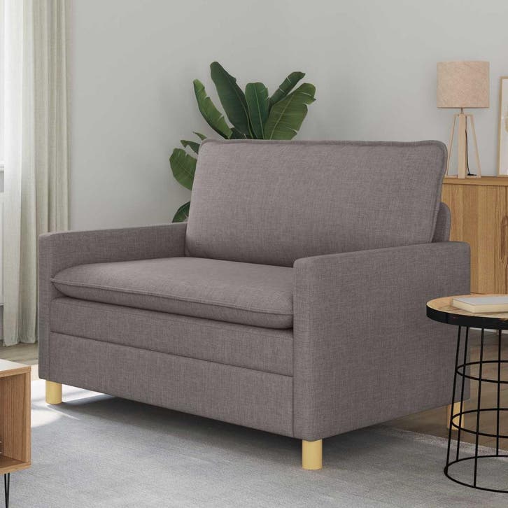 vidaXL bank / zetel Taupe Stof, Maison & Meubles, Canapés | Salons, Envoi
