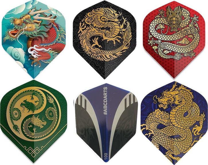 Dart Flights - Dragon Darts Flights - 6 sets, Sport en Fitness, Darts, Pijlen, Nieuw, Ophalen of Verzenden