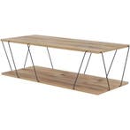Salontafel - zwart en bruin - 120 cm lang - modern, Huis en Inrichting, Tafels | Salontafels, Verzenden, Nieuw