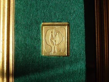 Italië. Pablo Picasso 24 carat gold finished over silver