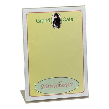 Menu Standaard | A4 | Transparant Plexiglas | 210x310(h)mm, Verzenden, Nieuw in verpakking