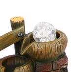 Watermolen Sier Fontein - Feng Shui Waterval Hars Decoratie, Verzenden