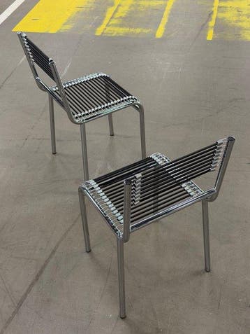 Rene Herbst - Stoel (2) - Sandow - Chroom