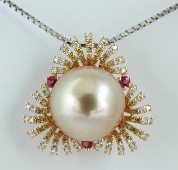 Zonder minimumprijs - Hanger - 18 kt. geelgoud - Rond, 12,04