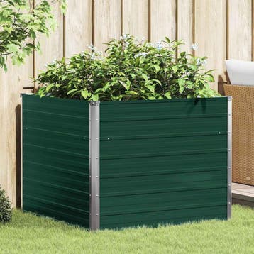 vidaXL Plantenbak verhoogd 100x100x77 cm gegalvaniseerd, Tuin en Terras, Verzenden, Nieuw