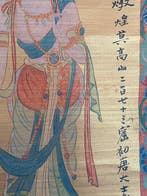 Inkt op papier, hangende rollen met verticale as –