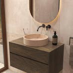 Salenzi Travertin Light Waskom 40x40x10cm Opbouwmodel, Doe-het-zelf en Bouw, Ophalen of Verzenden, Nieuw, Overige typen