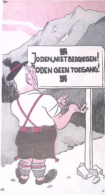 Spotprent over Colijn in Beieren (lijst optie, Lithos), Verzenden