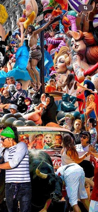 Reinaldo Ortega Sardiñas 1977 - XXI España - Sueños y, Antiek en Kunst, Kunst | Schilderijen | Modern