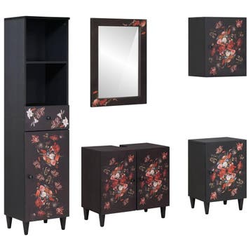 vidaXL Badkamerkast set 5 st 62 x 33 x 58 cm Massief Mango, Verzenden, Nieuw