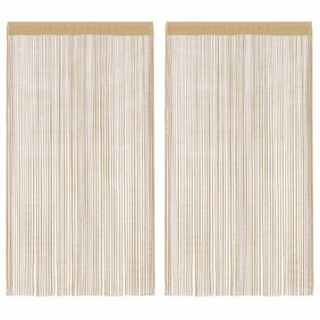 vidaXL Draadgordijnen 140x250 cm beige 2 st, Huis en Inrichting, Verzenden, Nieuw