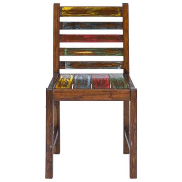 vidaXL Eetkamerstoelen 2 st massief gerecycled hout, Verzenden, Nieuw