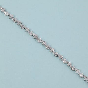 Bracelet de tennis - 14 carats Or blanc - 6.78ct. tw.