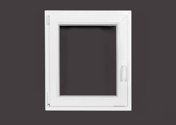 PVC raam draai kiep b70xh60 cm wit, Gevelraam of Ruit, Minder dan 80 cm, Minder dan 80 cm, Nieuw