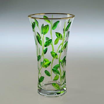 Secoloventesimo - Vaas - Vaas met Groene Bladeren - 24 kt, Antiek en Kunst