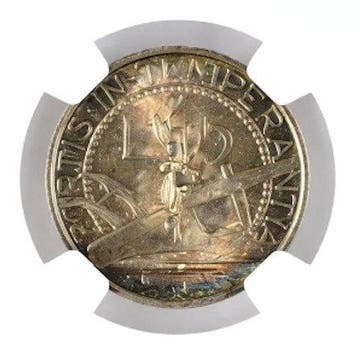 San Marino. 5 Lire 1938 - NGC MS64