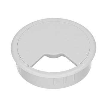 Passe-Câble De Bureau 80mm Gris Clair - 49.80.024 [2 Pièces], Verzenden