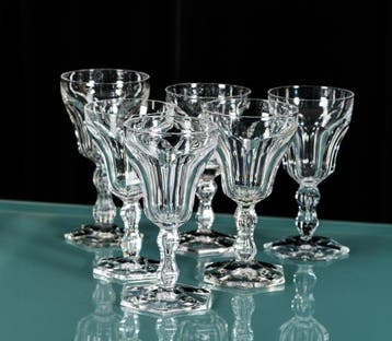 Prachtig lot van 6 antieke kristallen Val Saint Lambert