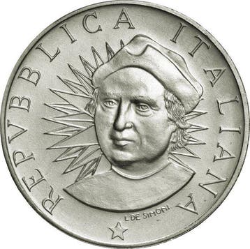 Italië. 500 Lire 1991 500° Anniversario della scoperta, Postzegels en Munten