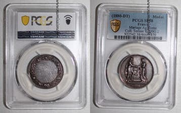 France Hochzeitsmedaille 1880 Terisse Kollektion Pcgs Sp 58, Verzenden